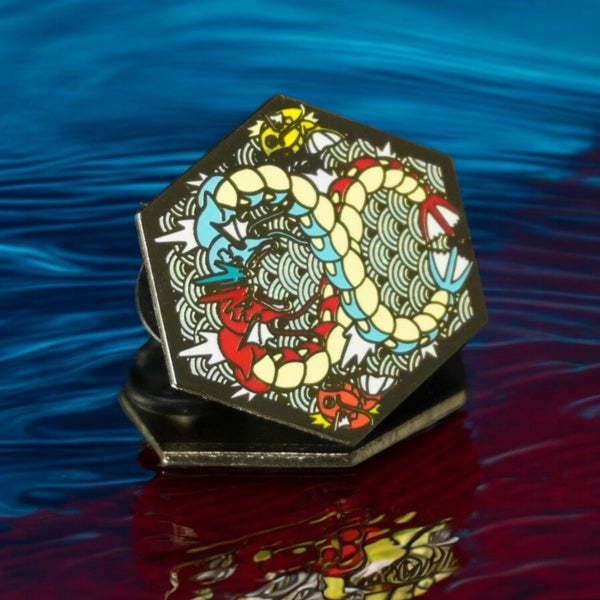 Gyarados Hexagon Enamel Pin